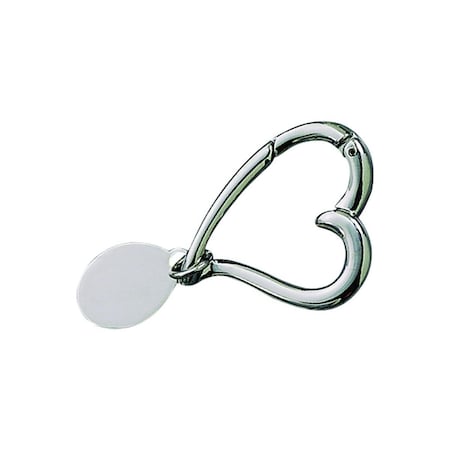 Surprise 2 in. Nickel Plated Outlined Heart Key Chain SU2541203